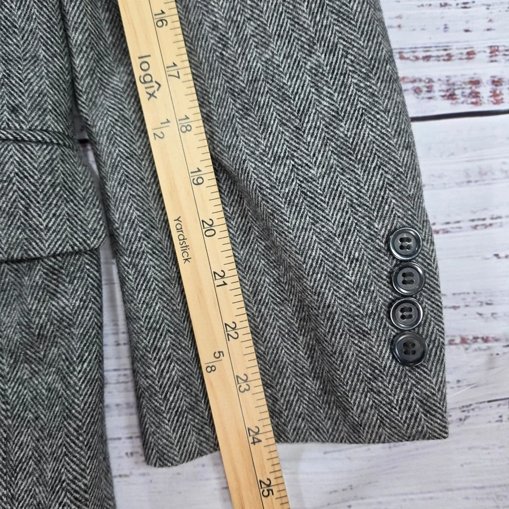 Chereskin Sport Coat Mens 42R Grey Excellent Herringbone Camel Hair Blend Blazer